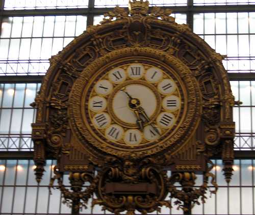 Clock at the D'Orsay in Paris