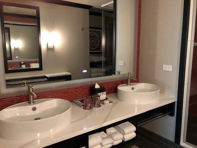 Bathroom with luxury amenities at Tulalip Resort and Casino