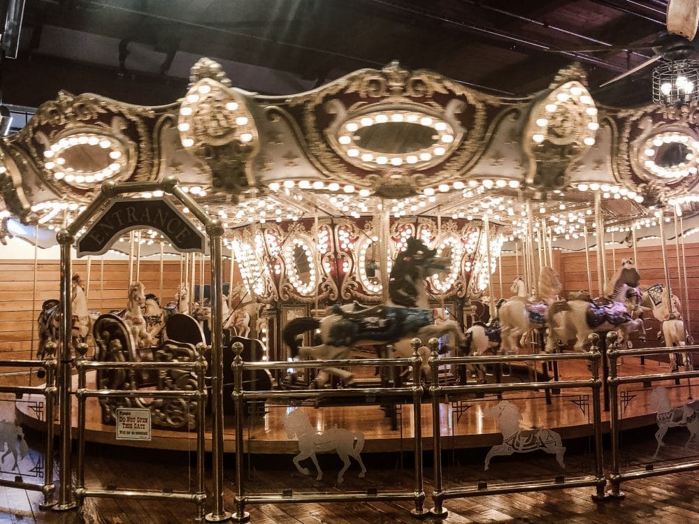 Seattle carousel ride at Miners Landing.